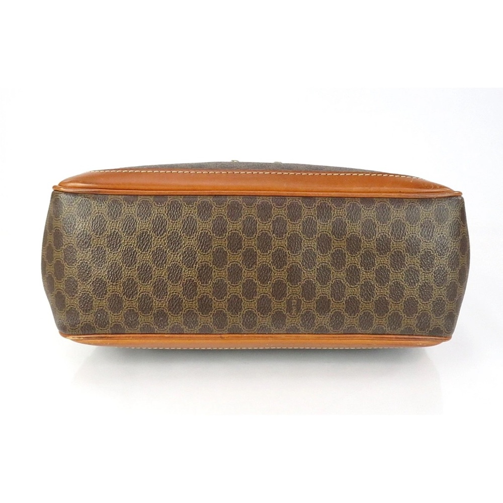 Celine Brown and Tan Patterned Satchel - Picture 5 of 16